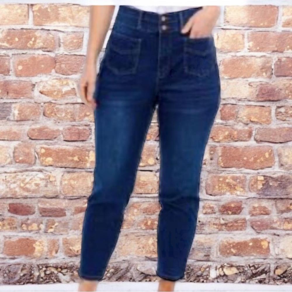 High-Waisted Blue Jeans (BR666)